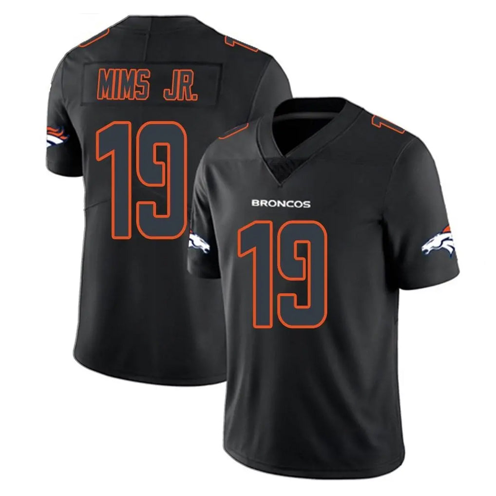 D.Broncos #19 Marvin Mims Jr. Player Black Impact Limited Game Cooneas Stitched Jerseys