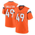 D.Broncos #49 Alex Singleton Player Orange Home Game Cooneas Stitched Jerseys