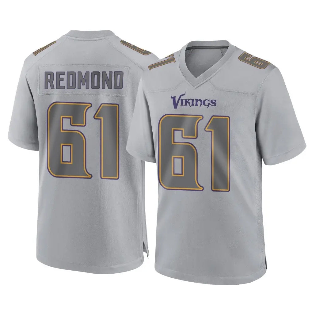 MN.Vikings #61 Jalen Redmond Player Gray Atmosphere Fashion Home Game Cooneas Stitched Jerseys
