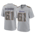 MN.Vikings #61 Jalen Redmond Player Gray Atmosphere Fashion Home Game Cooneas Stitched Jerseys