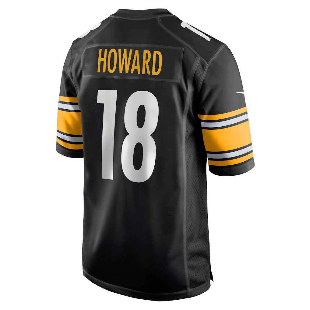 Cooneas P.Steelers #18 Will Howard Black Team Game Jersey