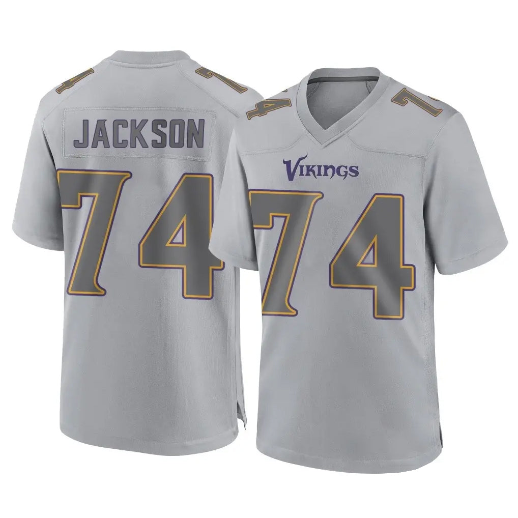 MN.Vikings #74 Donovan Jackson Player Gray Atmosphere Fashion Home Game Cooneas Stitched Jerseys
