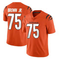 C.Bengals #75 Orlando Brown Jr. Player Orange Vapor Untouchable Limited Home Game Cooneas Stitched Jerseys