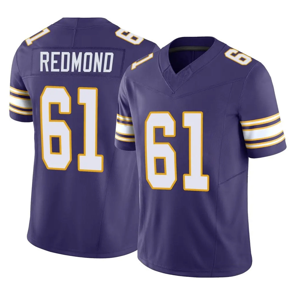 MN.Vikings #61 Jalen Redmond Player Purple Limited Classic Vapor F.U.S.E. Home Game Cooneas Stitched Jerseys