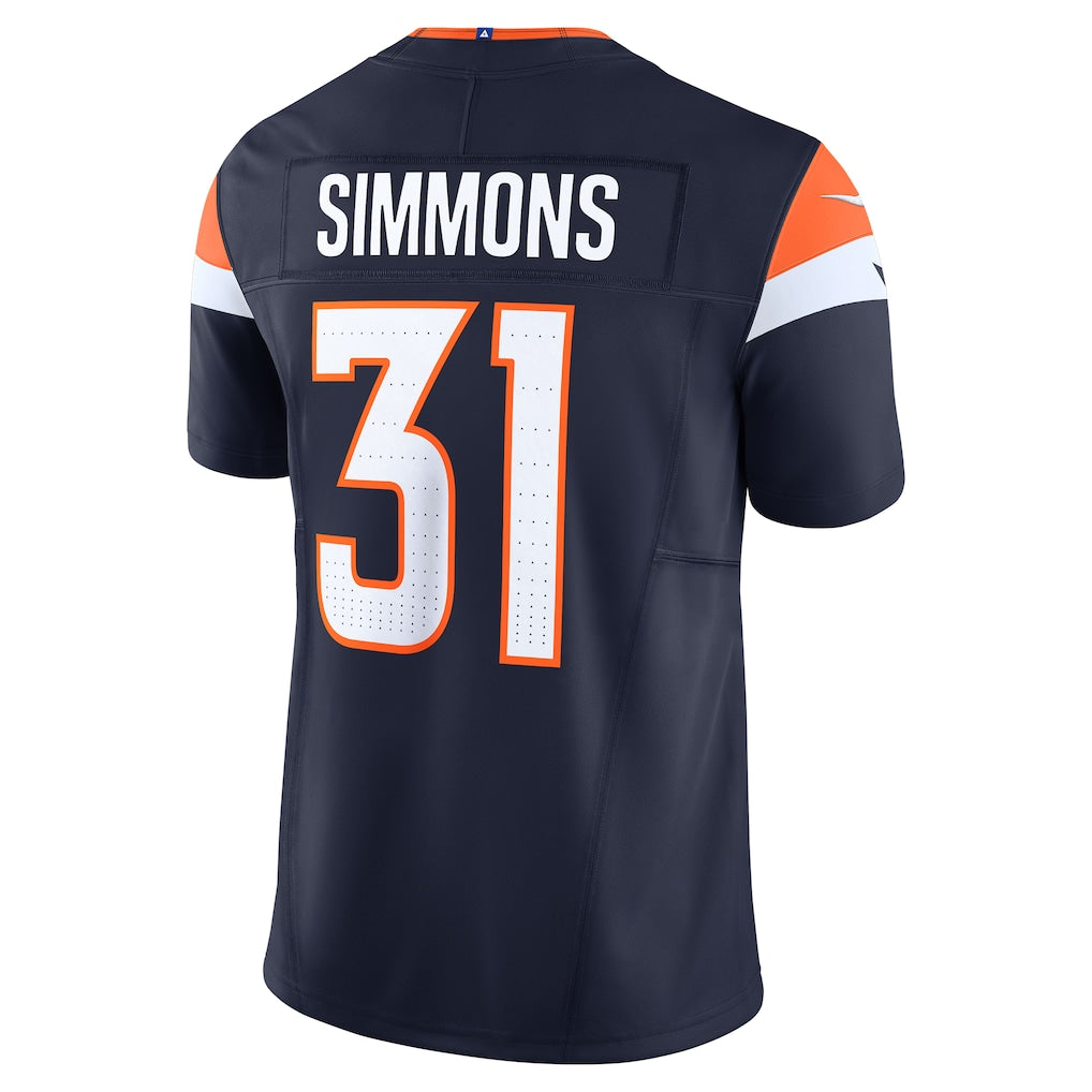 Cooneas D.Broncos #31 Justin Simmons Navy Vapor F.U.S.E. Limited Jersey