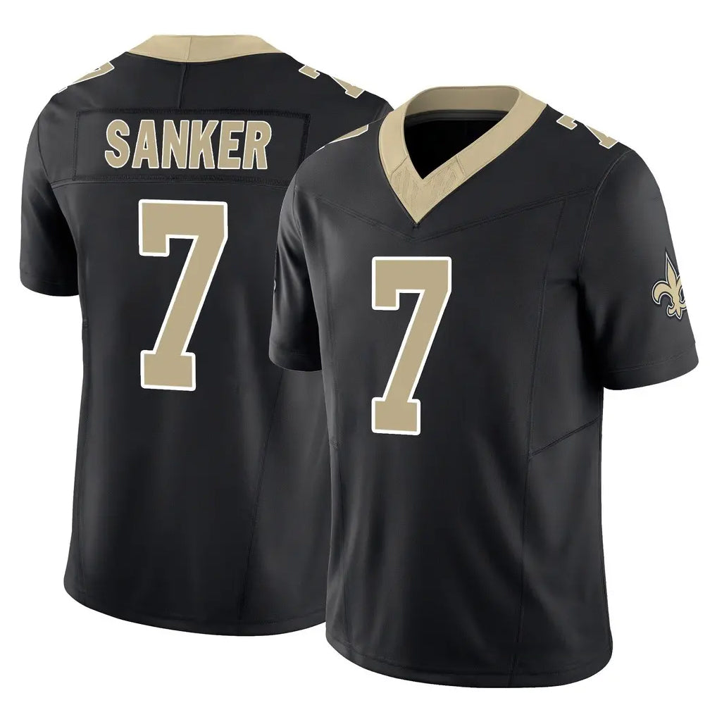 NO.Saints #7 Jonas Sanker Player Black Limited Vapor F.U.S.E. Home Game Cooneas Stitched Jerseys