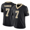 NO.Saints #7 Jonas Sanker Player Black Limited Vapor F.U.S.E. Home Game Cooneas Stitched Jerseys