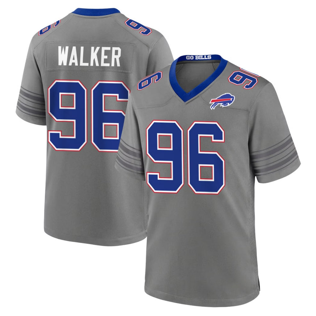 B.Bills #96 Deone Walker Player Gray Nickel City Home Game Cooneas Stitched Jerseys
