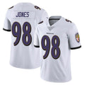 B.Ravens #98 Travis Jones Player White Vapor F.U.S.E. Limited Cooneas Stitched Jerseys