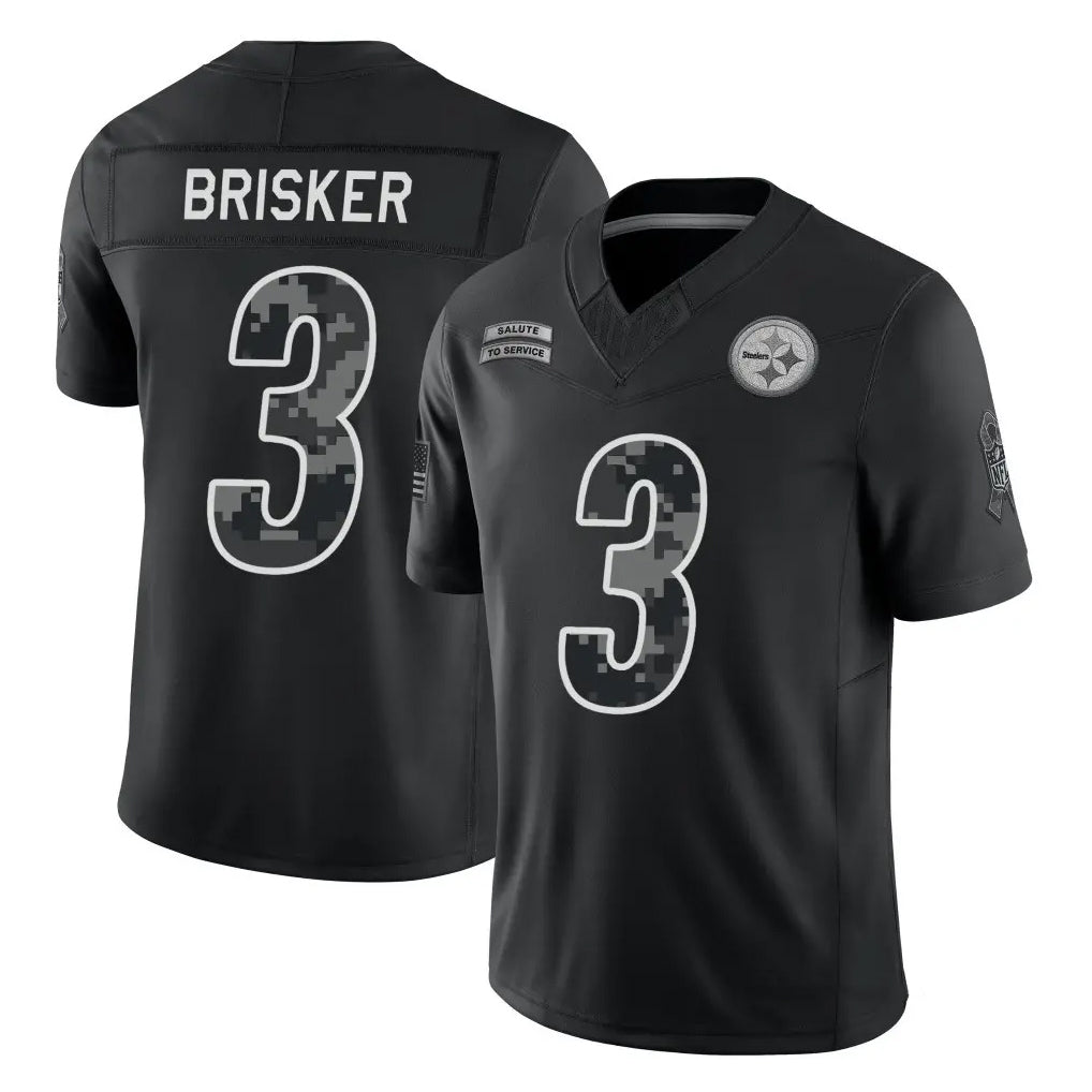 P.Steelers #3 Jaquan Brisker Player Black Limited 2026 Salute to Service Home Game Cooneas Stitched Jerseys