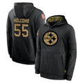 P.Steelers #55 Cole Holcomb Player Black Salute to Service Hoodies Limited Game Cooneas Stitched Jerseys