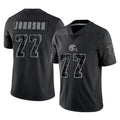 C.Browns #77 Zion Johnson Player Black Reflective Home Game Cooneas Stitched Jerseys