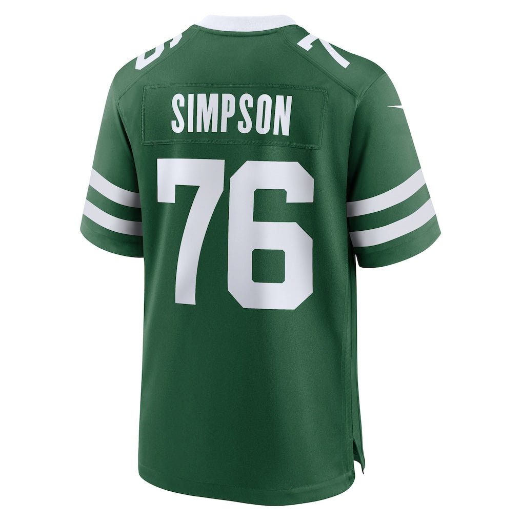 Cooneas NY.Jets #76 John Simpson Legacy Green Game Jersey