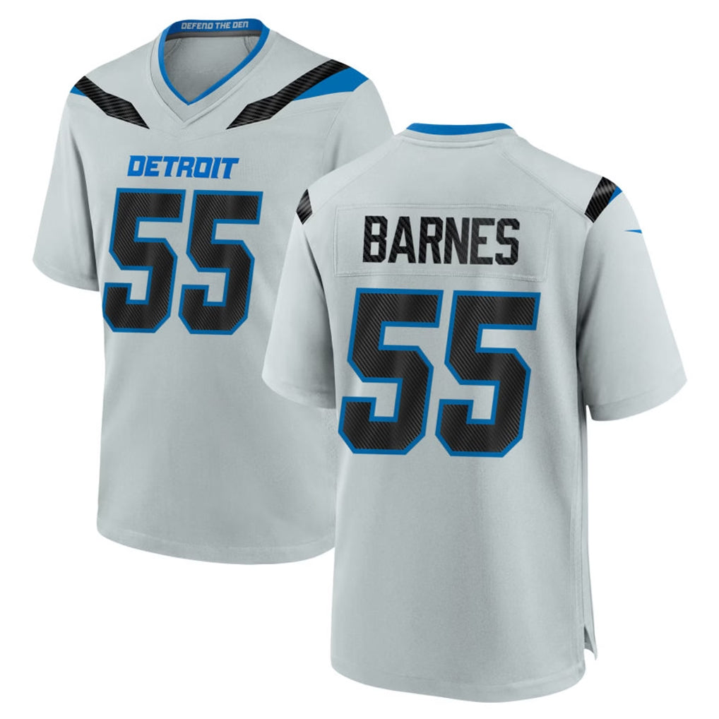 D.Lions #55 Derrick Barnes Player Silver 2026 Rivalries Collection Home Game Cooneas Stitched Jerseys