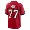 Cooneas TB.Buccaneers #77 Charlie Heck Red Team Game Jersey