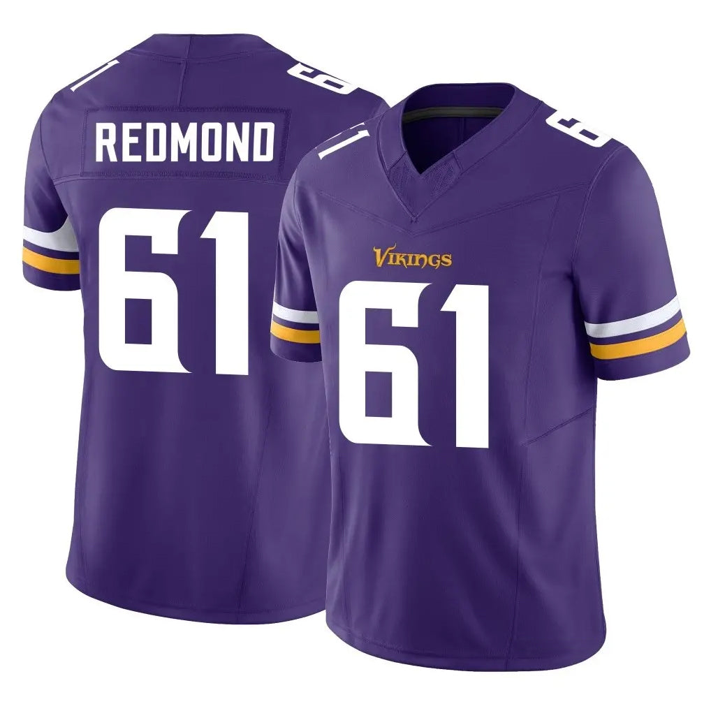 MN.Vikings #61 Jalen Redmond Player Purple Limited Vapor F.U.S.E. Home Game Cooneas Stitched Jerseys