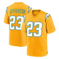 LA.Chargers #23 Tony Jefferson Player Gold Home Game Stitched Jerseys