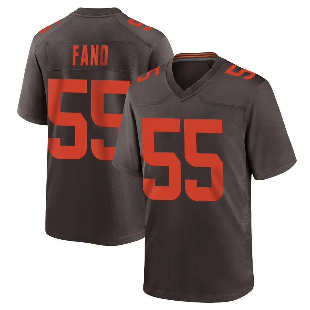 C.Browns #55 Spencer Fano Player Brown Alternate Home Game Cooneas Stitched Jerseys