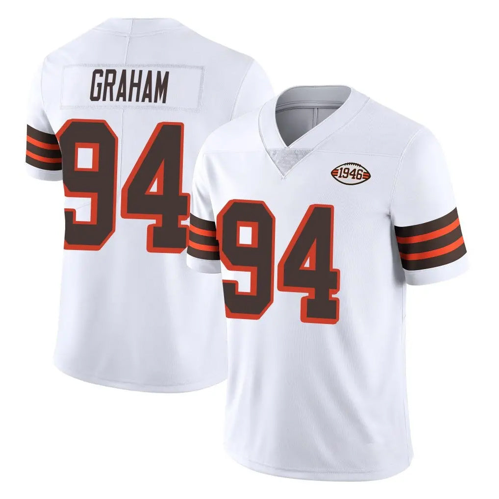 C.Browns #94 Mason Graham Player White Limited  Vapor 1946 Collection Alternate Game Cooneas Stitched Jerseys