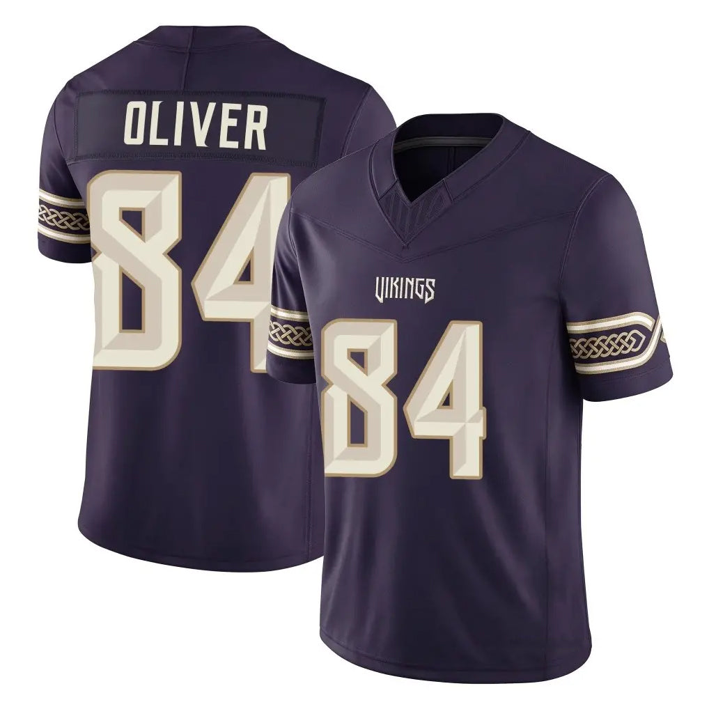 MN.Vikings #84 Josh Oliver Player Purple Limited 2026 Rivalries Collection Home Game Cooneas Stitched Jerseys