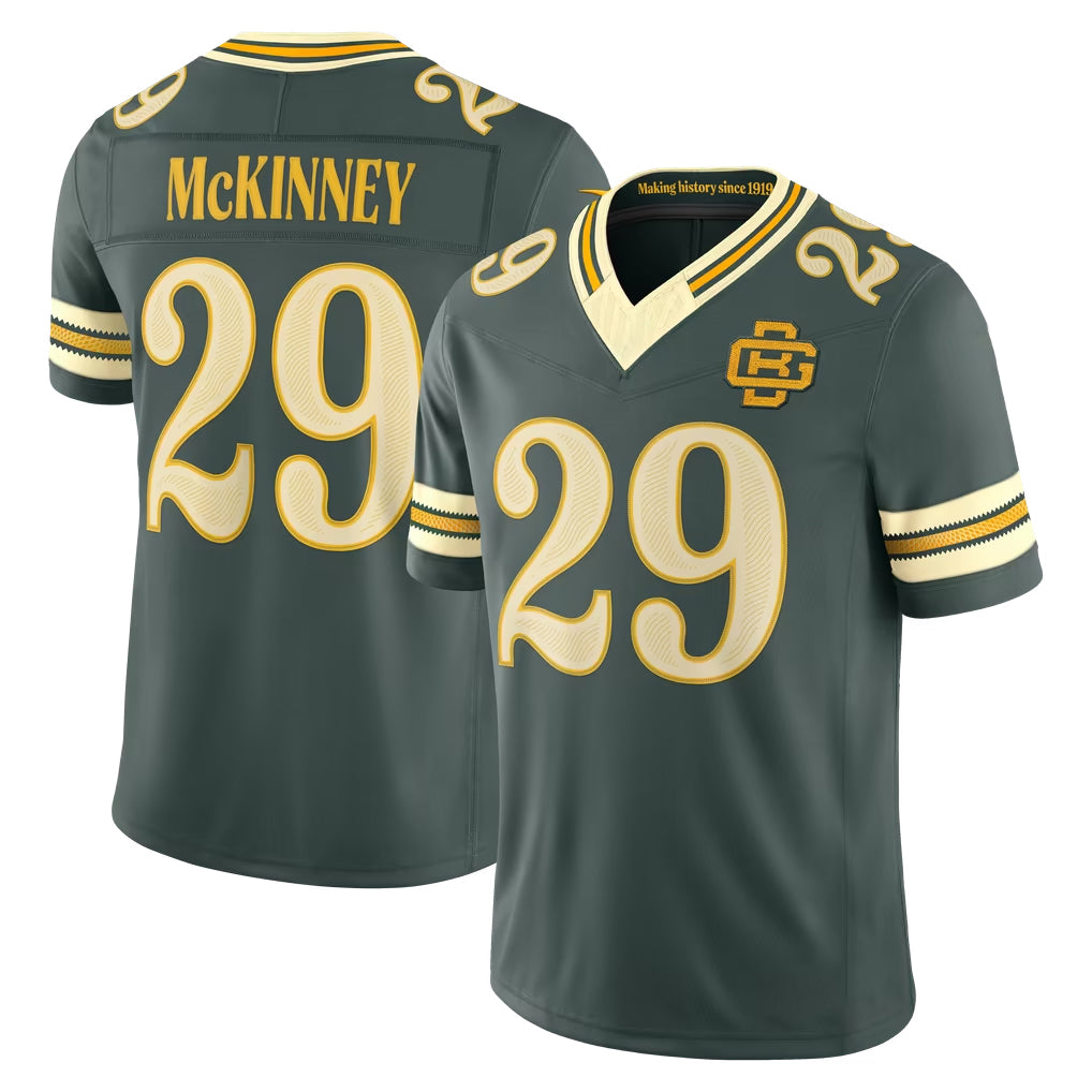 GB.Packers #29 Xavier McKinney Player Green Limited 2026 Rivalries Collection Home Game Cooneas Stitched Jerseys