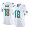 M.Dolphins #18 Chris Bell Player White Limited Vapor F.U.S.E. Home Game Cooneas Stitched Jerseys