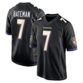 B.Ravens #7 Rashod Bateman Player Black Home Game Cooneas Stitched Jerseys