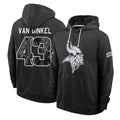 MN.Vikings #43 Andrew Van Ginkel Player 2026 Black Logo Pullover Hoodies Limited Game Cooneas Stitched Jerseys