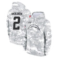 LA.Chargers #2 Elijah Molden Player Arctic Camo Salute to Service Hoodies Limited Game Stitched Jerseys