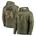 A.Falcons #54 Brandon Dorlus Player Olive Salute to Service Hoodies Cooneas Stitched Jerseys