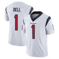 H.Texans #1 Tank Dell Player White Limited Vapor Untouchable Home Game Cooneas Stitched Jerseys