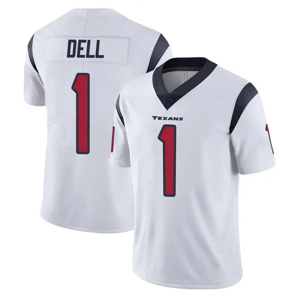H.Texans #1 Tank Dell Player White Limited Vapor Untouchable Home Game Cooneas Stitched Jerseys
