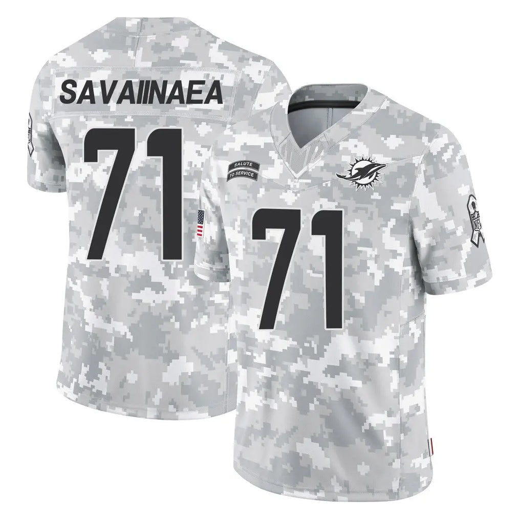 M.Dolphins #71 Jonah Savaiinaea Player Arctic Camo Salute To Service Limited Game Cooneas Stitched Jerseys