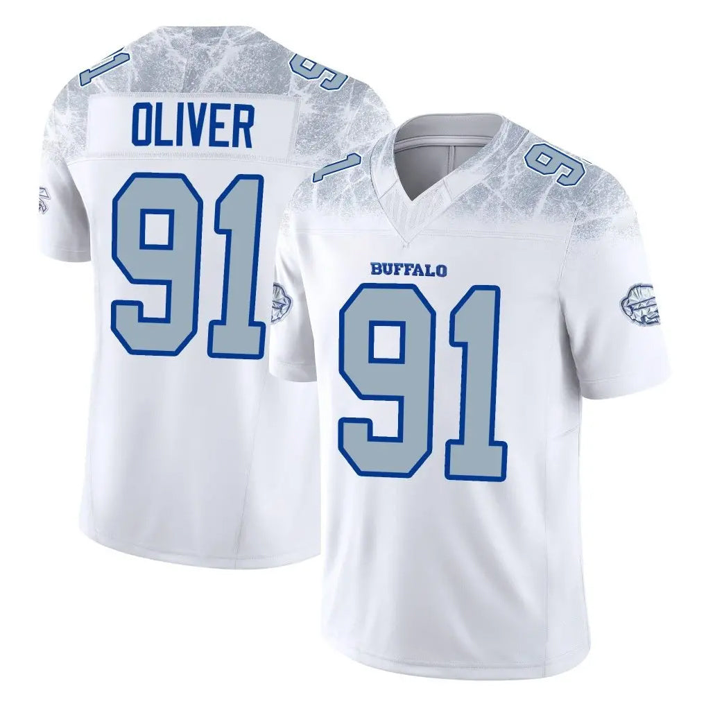 B.Bills #91 Ed Oliver Player White Rivalries Collection Limited Game Cooneas Stitched Jerseys