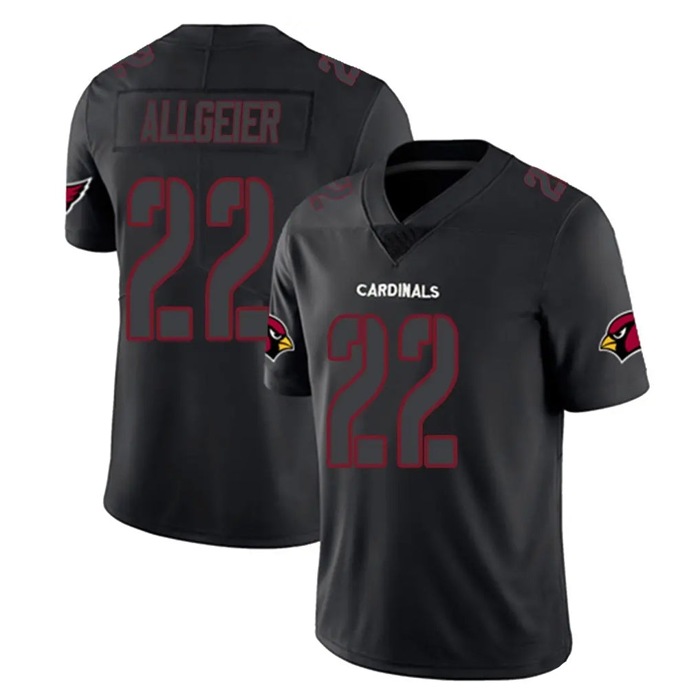 A.Cardinals #22 Tyler Allgeier Player Black Impact Limited Home Game Cooneas Stitched Jerseys