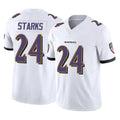 B.Ravens #24 Malaki Starks Player White Vapor F.U.S.E. Limited Home Game Cooneas Stitched Jerseys