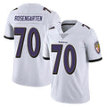 B.Ravens #70 Roger Rosengarten Player White Vapor F.U.S.E. Limited Cooneas Stitched Jerseys
