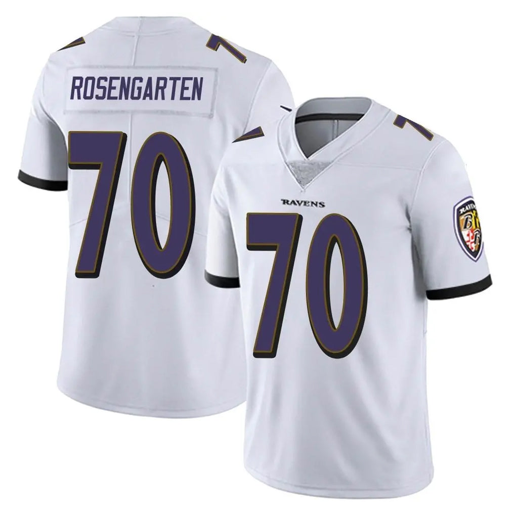 B.Ravens #70 Roger Rosengarten Player White Vapor F.U.S.E. Limited Cooneas Stitched Jerseys