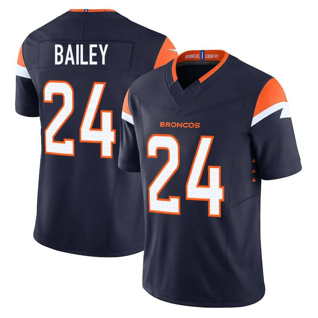 D.Broncos #24 Champ Bailey Player Navy Limited Vapor F.U.S.E. Home Game Cooneas Stitched Jerseys