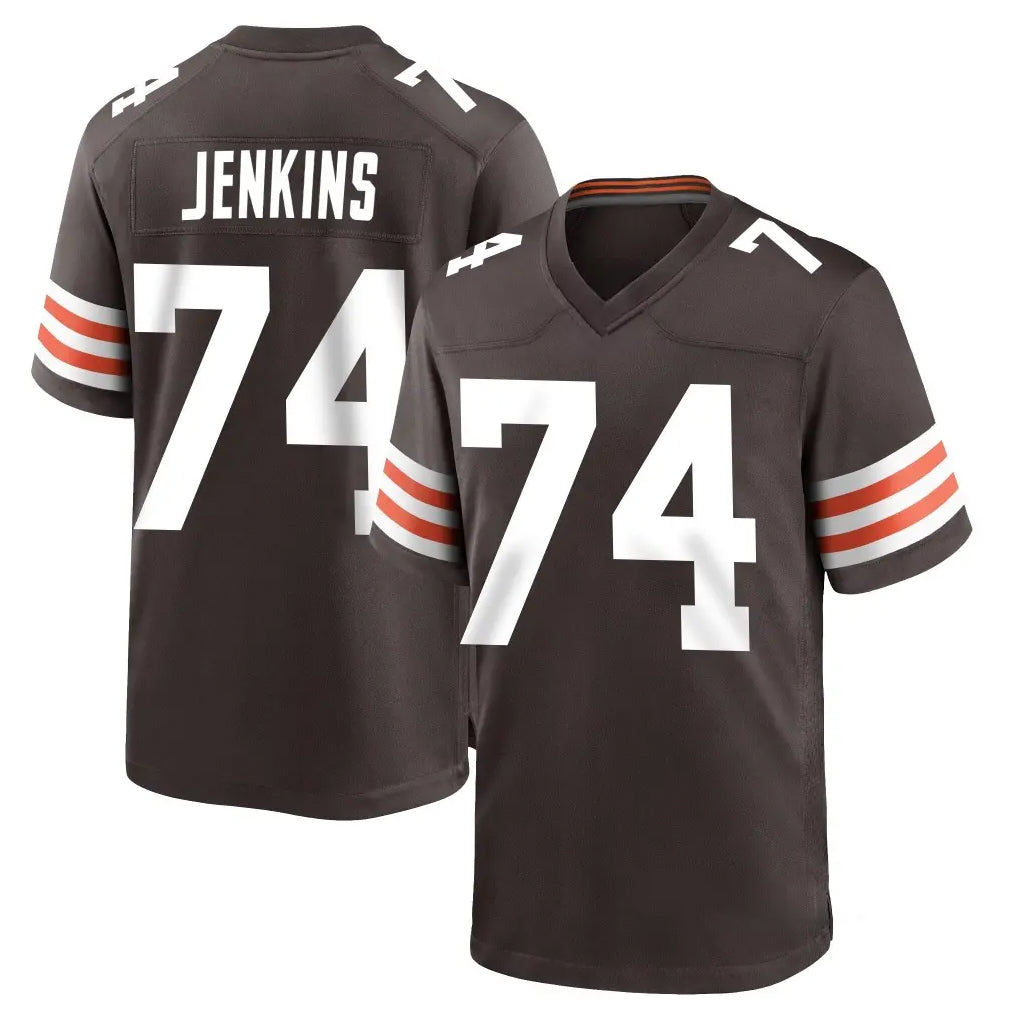 C.Browns #74 Elgton Jenkins Player Brown Home Game Cooneas Stitched Jerseys