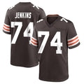 C.Browns #74 Elgton Jenkins Player Brown Home Game Cooneas Stitched Jerseys