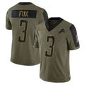 D.Lions #3 Jack Fox Player Olive Salute To Service Limited Game Cooneas Stitched Jerseys