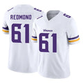MN.Vikings #61 Jalen Redmond Player White Limited Vapor F.U.S.E. Home Game Cooneas Stitched Jerseys
