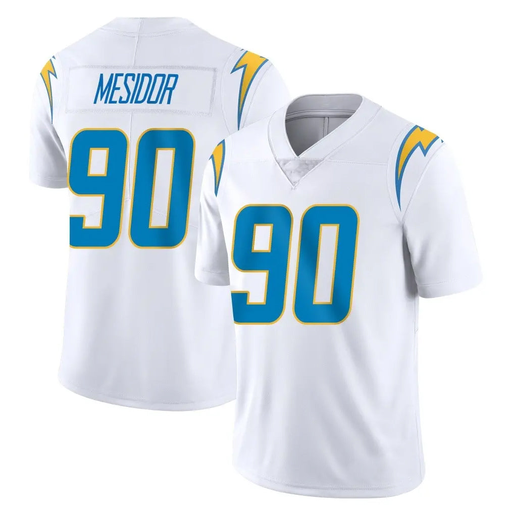 LA.Chargers #90 Akheem Mesidor Player White Limited Vapor Untouchable Home Game Stitched Jerseys