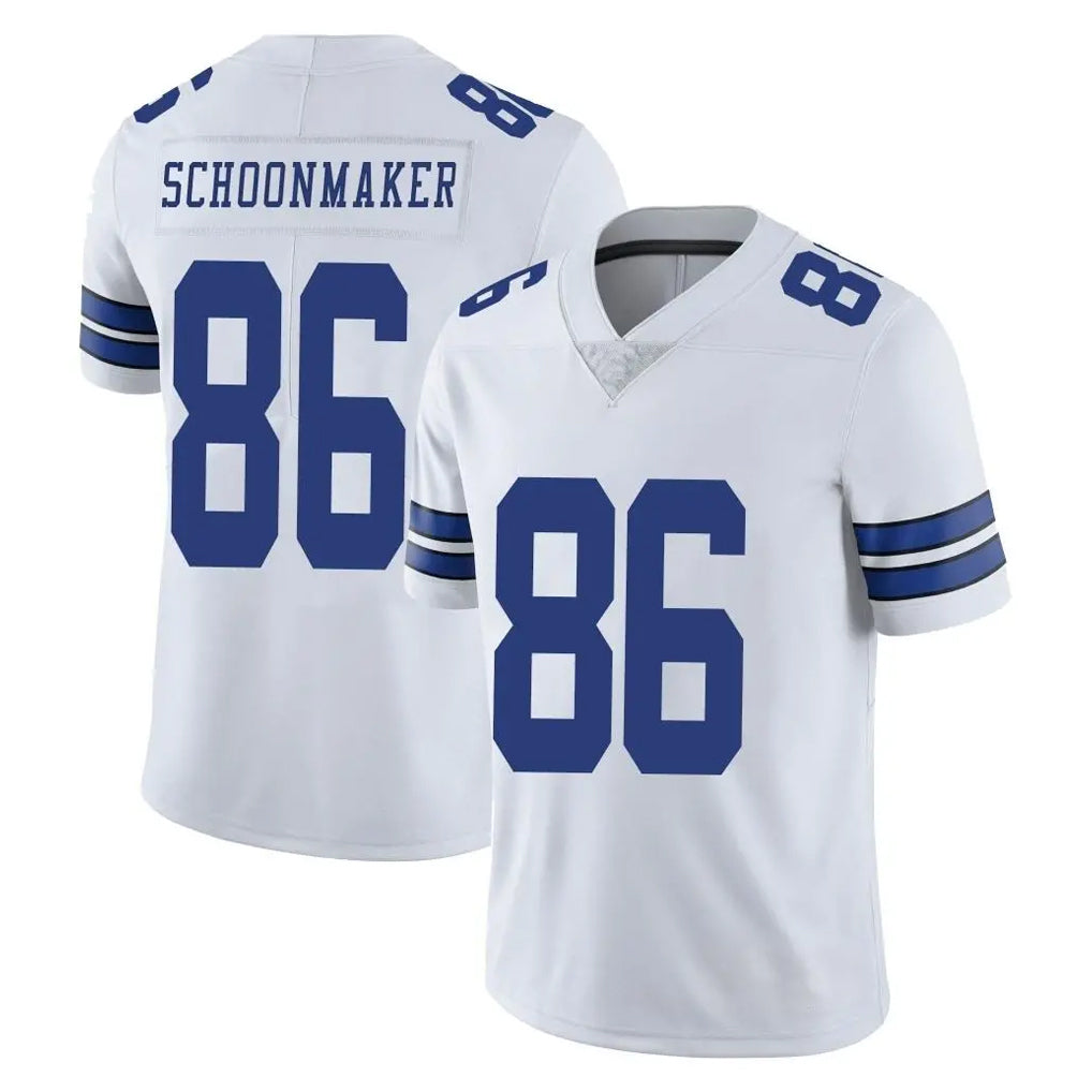 D.Cowboys #86 Luke Schoonmaker Player White Vapor Untouchable Limited Home Game Cooneas Stitched Jerseys