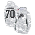 D.Lions #70 Juice Scruggs Player Arctic Camo Salute to Service Hoodies Limited Game Cooneas Stitched Jerseys