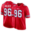 B.Bills #96 Deone Walker Player Red Home Game Cooneas Stitched Jerseys