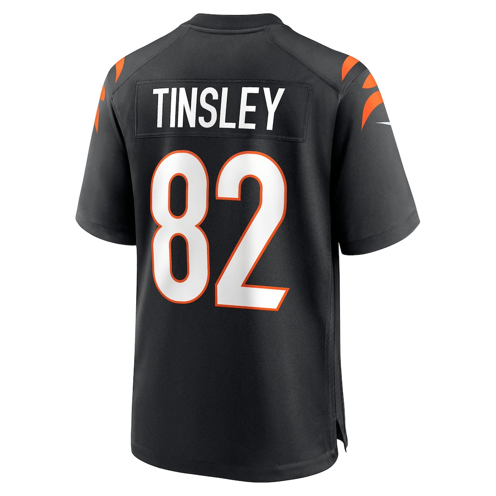 Cooneas C.Bengals #82 Mitchell Tinsley Black Team Game Jersey