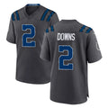 IN.Colts #2 Josh Downs Player Anthracite 2026 Rivalries Collection Home Game Cooneas Stitched Jerseys