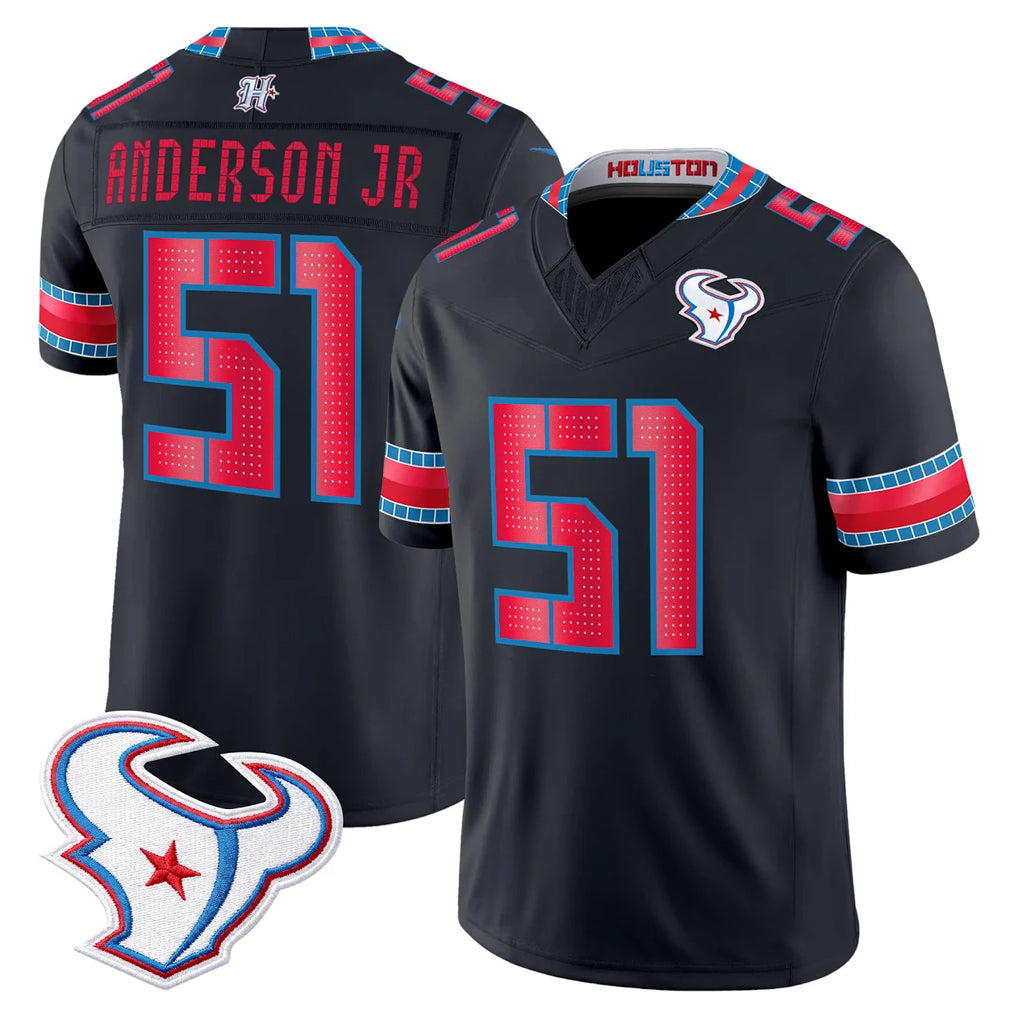 H.Texans #51 Will Anderson Jr. Player Navy 2026 Rivalries Vapor Limited Home Game Cooneas Stitched jerseys